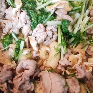 簡単副菜もう一品♡豚肉と水菜のさっと煮